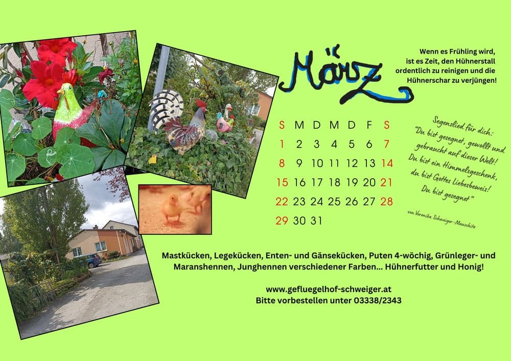 Kalender 2026 — März