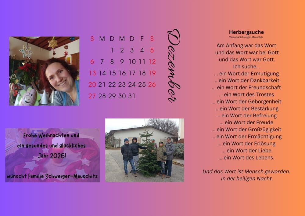Kalender 2026 — Dezember